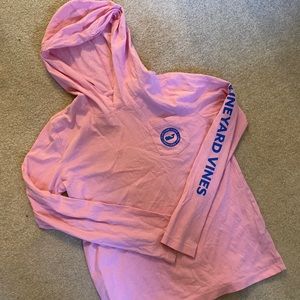 Girls Vineyard Vines long sleeve hooded t-shirt
